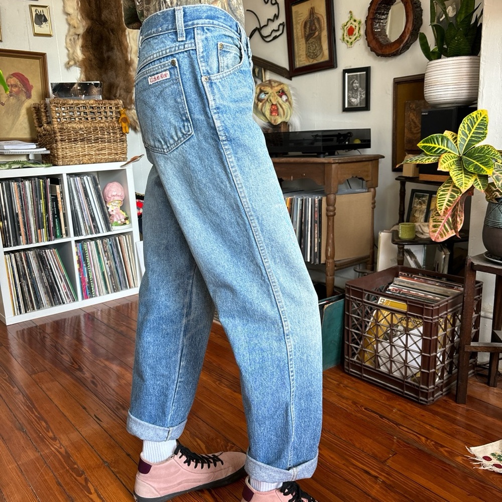 💀 SOLD 💀 Vintage 80s Calvin Klein Denim Jeans Made in USA ~ Size 30 x 30.5 - Picture 2 of 8